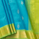 Blue And Green Kanchi Silk Cotton Saree For Festive Wear VP SC 199