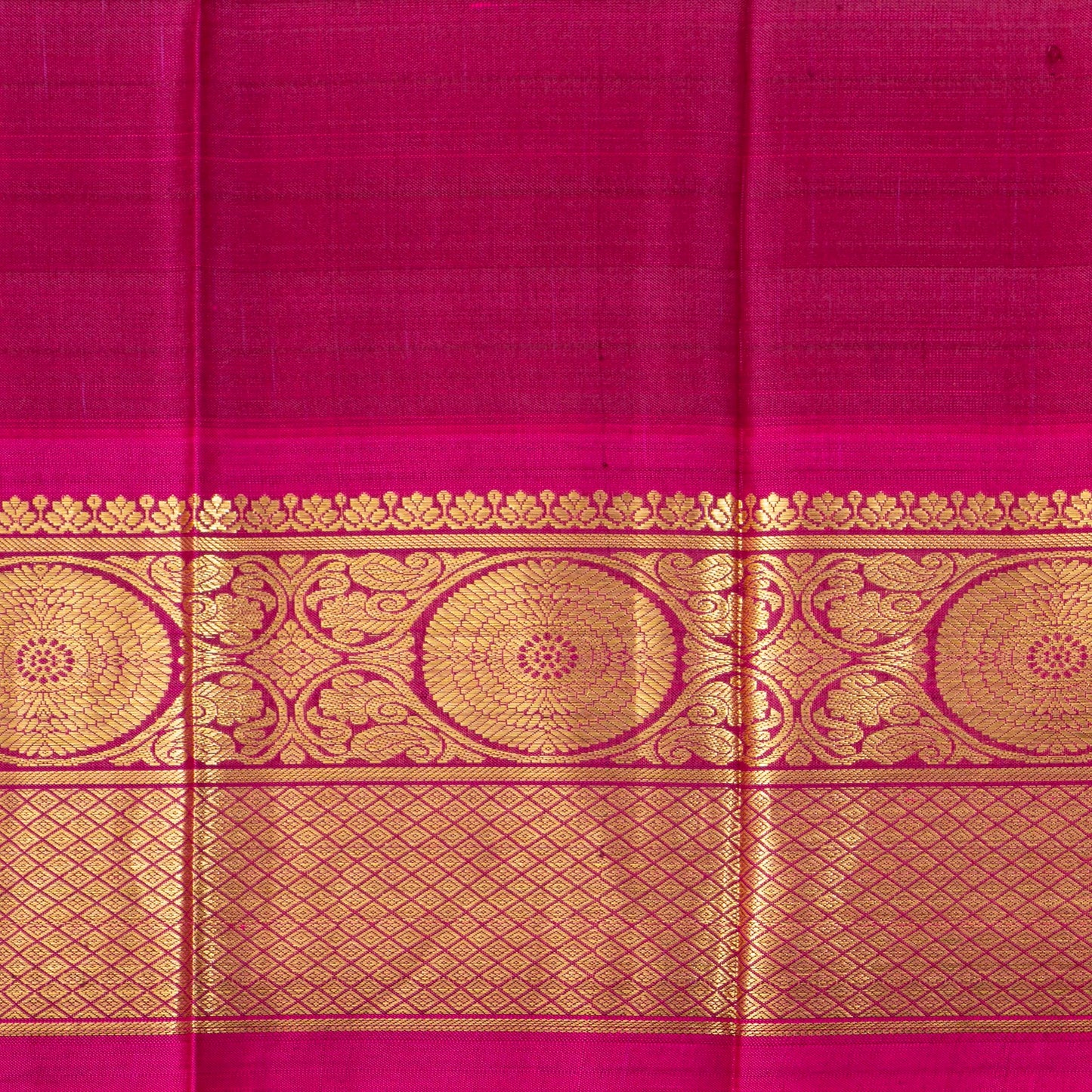 Purple And Pink Kanchipuram Silk Saree With Vaira Oosi Checks For Wedding Wear PV 2059
