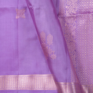 Lavender And Green Kanchipuram Soft Silk Saree For Festive Wear PV RSP 181