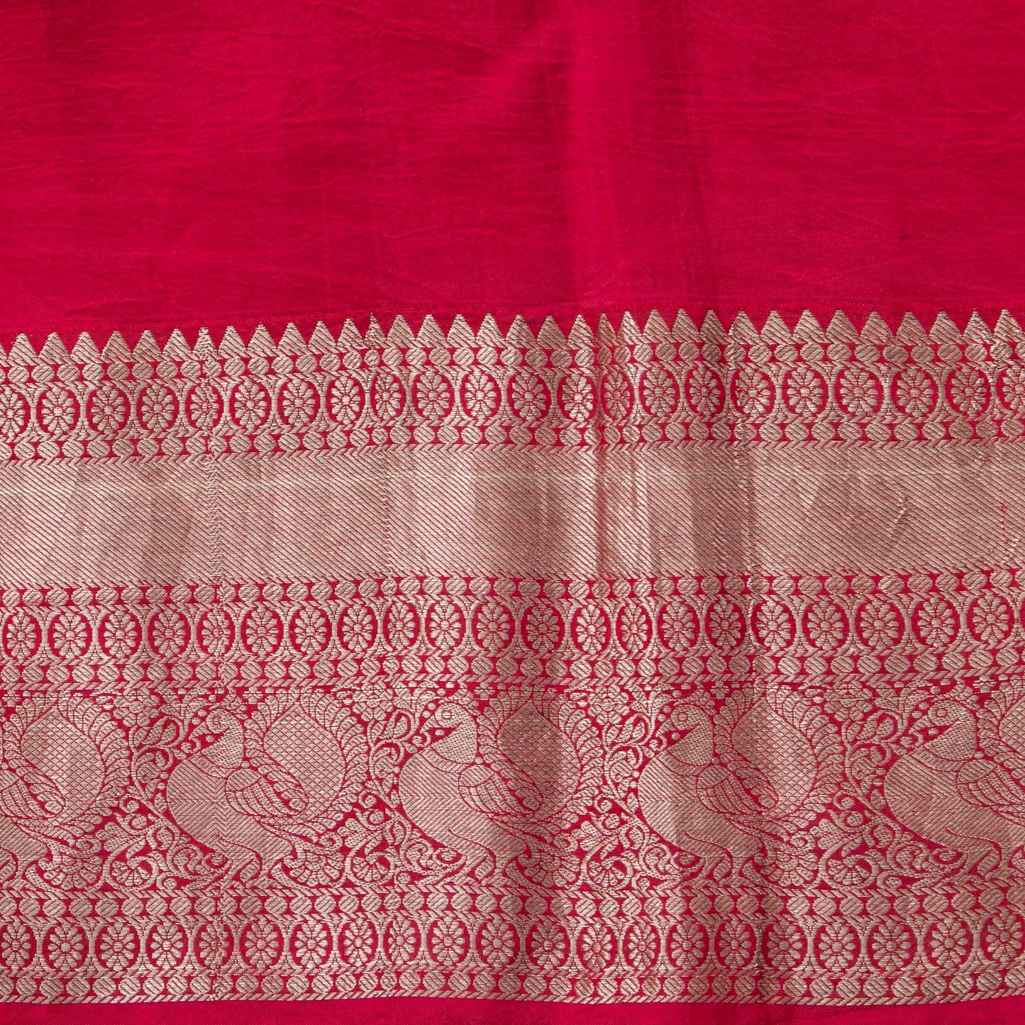 Vamana Avatar Themed Green Handpainted Kalamkari Kanchipuram Silk Saree For Festive Wear PV VSR KK 111