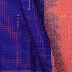 Blue And Pink Borderless Kanchipuram Soft Silk Saree For Festive Wear PV RSP 195