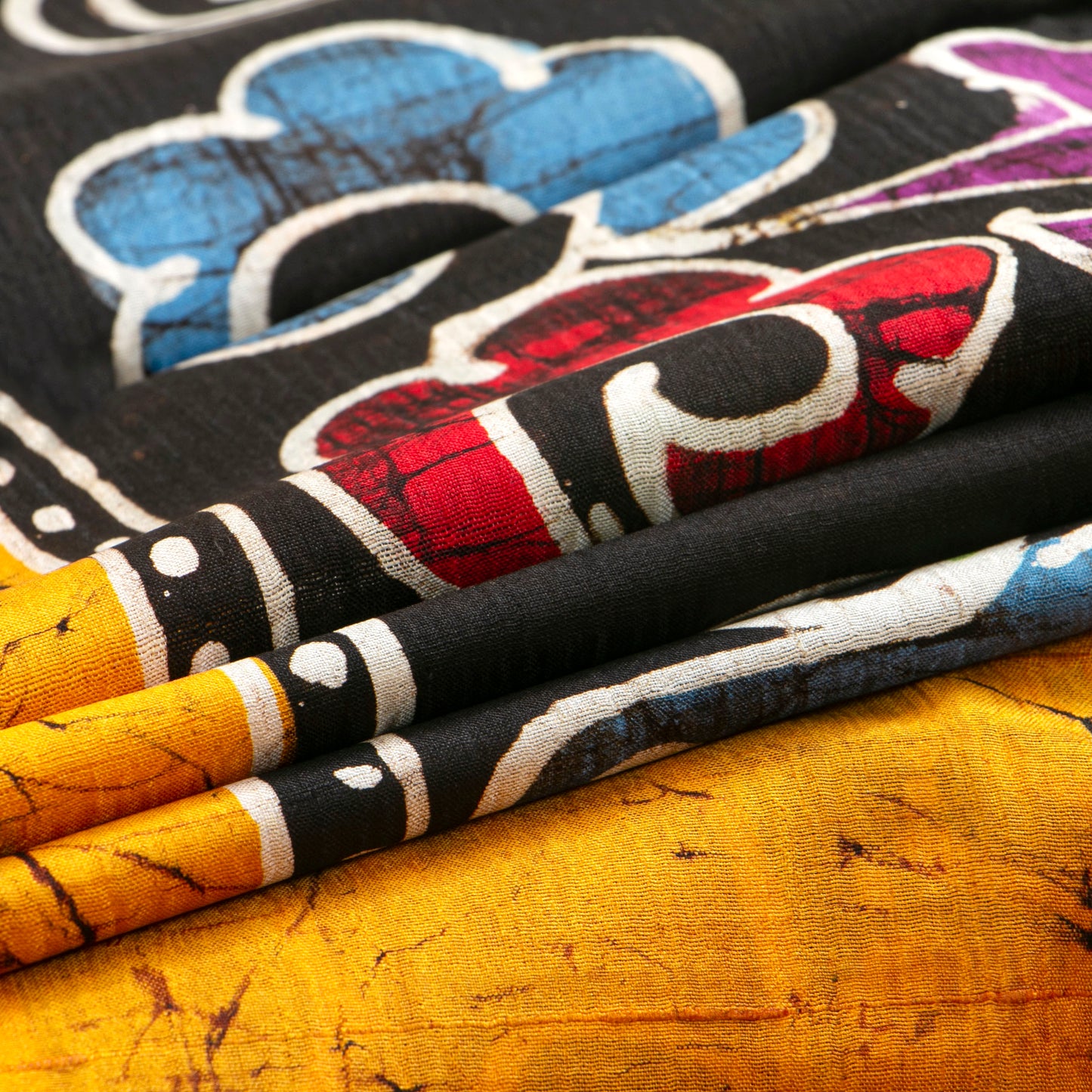 Black And Yellow Ochre Batik Silk Saree For Office Wear PB 343