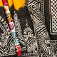 Yellow And Black Batik Silk Saree For Office Wear PB 348