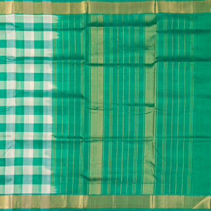 Multi Colour Checks Kanchi Silk Cotton Saree For Festive Wear VP SC 273