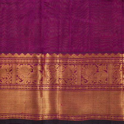 Wine Kanchi Silk Cotton Saree For Festive Wear VP SC 238
