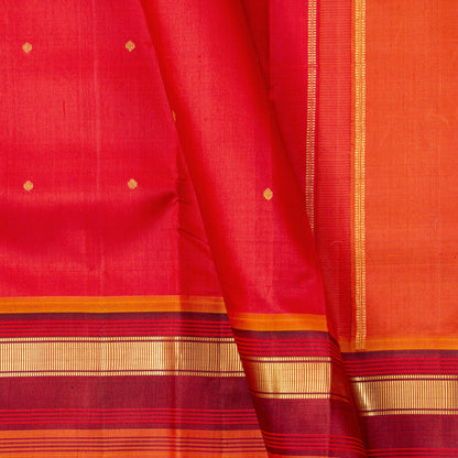 Red And Orange Thirubuvanam Silk Saree For Festive Wear PV ABI 441
