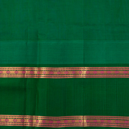 Magenta And Green Kanchi Silk Cotton Saree For Festive Wear VP SC 230