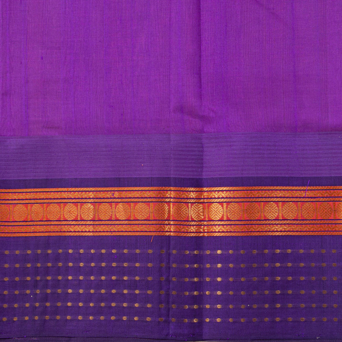 Pink And Purple Kanchi Silk Cotton Saree For Festive Wear VP SC 183