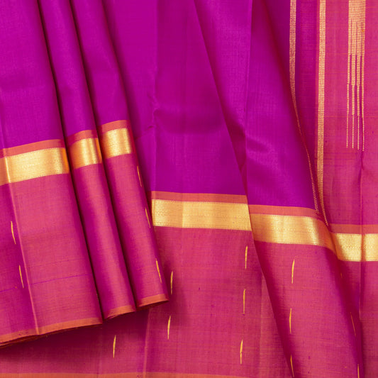 Purple And Pink Kanchipuram Silk Saree For Festive Wear PV ABI 442