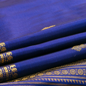 Royal Blue Kanchipuram Silk Saree For Wedding Wear PV ABI 456