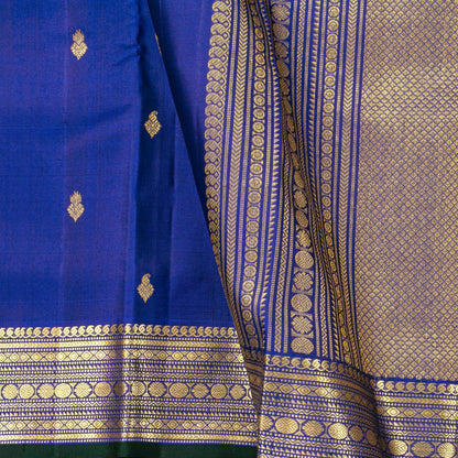Royal Blue Kanchipuram Silk Saree For Wedding Wear PV ABI 456