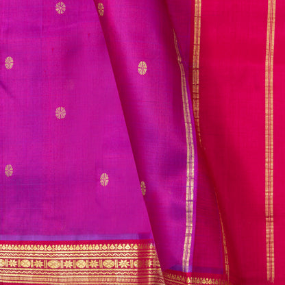 Purple And Red Thirubuvanam Silk Saree For Festive Wear PV ABI 439