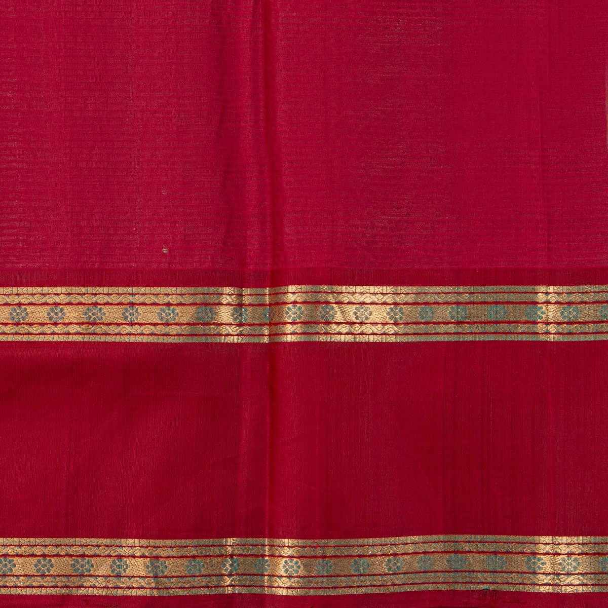 Blue And Maroon  Kanchi Silk Cotton Saree For Festive Wear VP SC 229