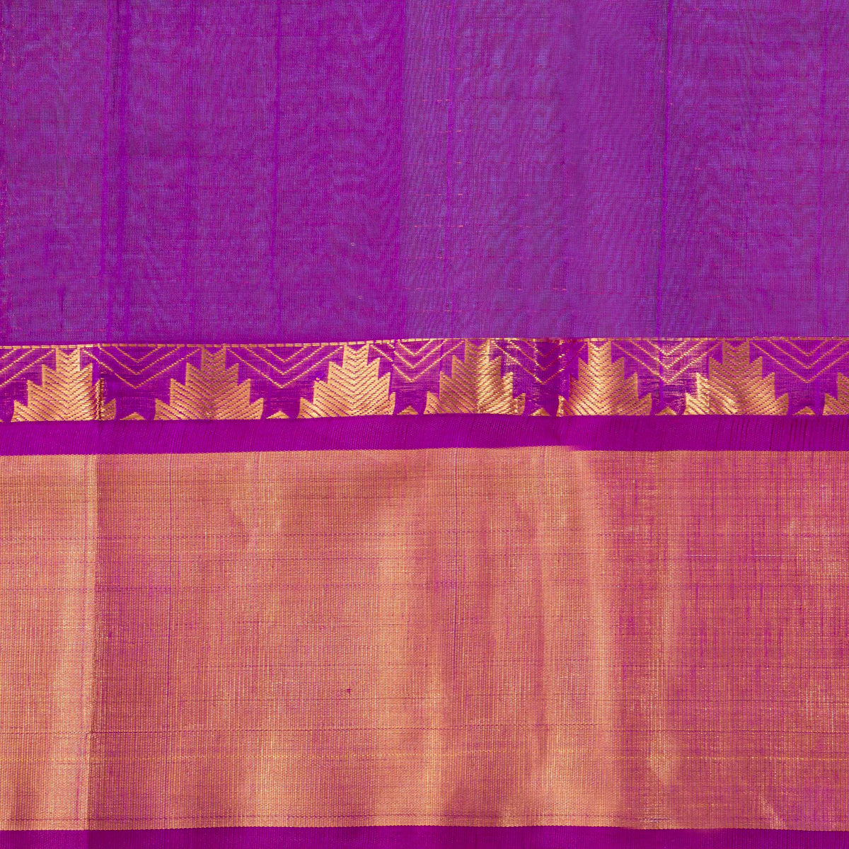 Sea Green And Purple Kanchi Silk Cotton Saree For Festive Wear VP SC 231