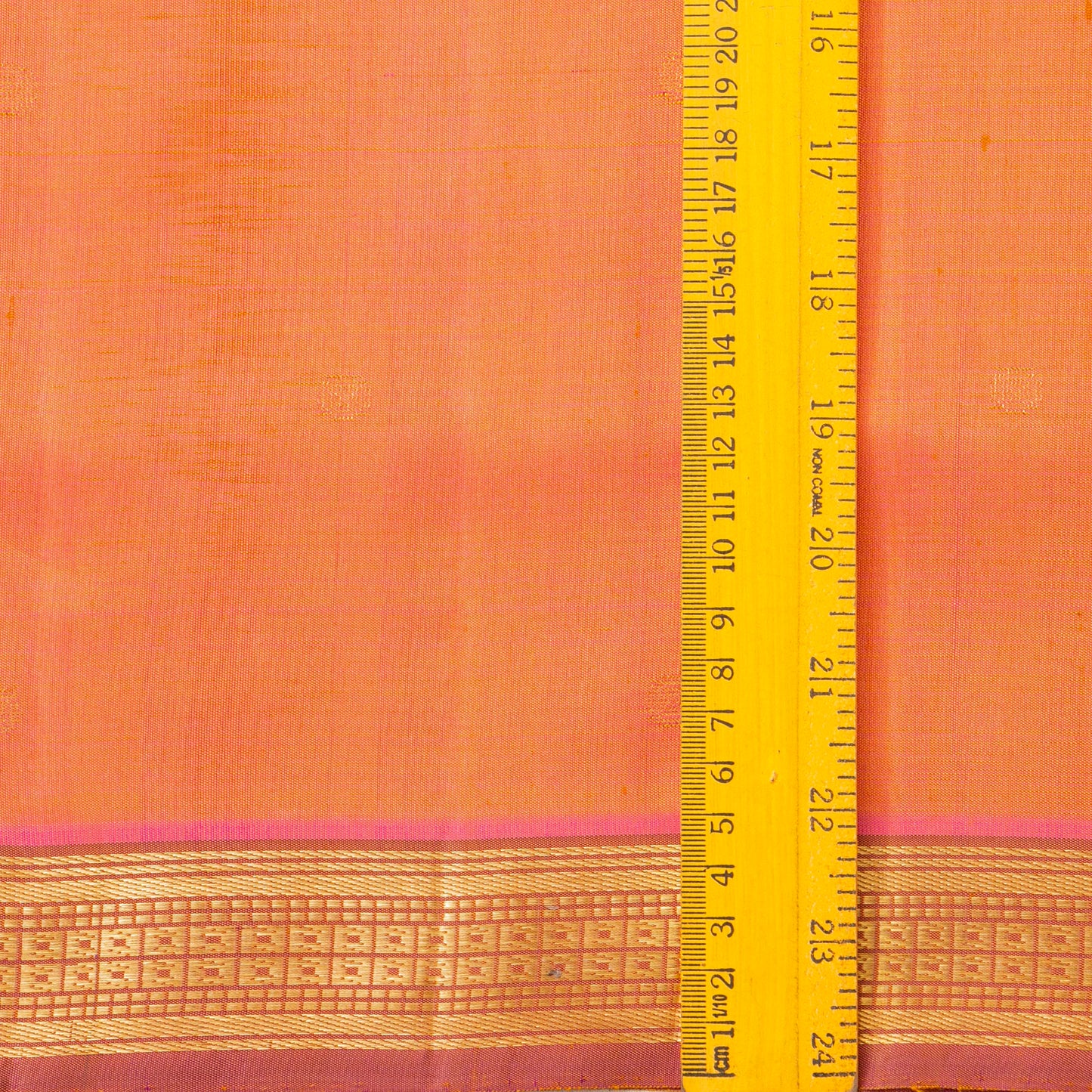 Pastel Peach Kanchipuram Silk Saree For Festive Wear PV ABI 440