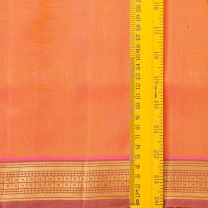 Pastel Peach Kanchipuram Silk Saree For Festive Wear PV ABI 440