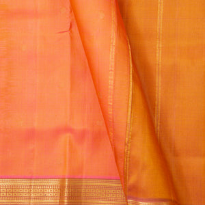 Pastel Peach Kanchipuram Silk Saree For Festive Wear PV ABI 440