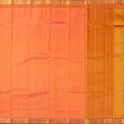 Pastel Peach Kanchipuram Silk Saree For Festive Wear PV ABI 440