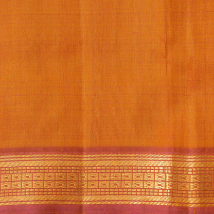 Pastel Peach Kanchipuram Silk Saree For Festive Wear PV ABI 440