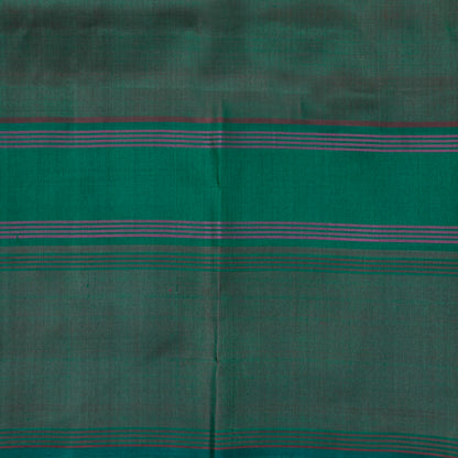 Green Dual Shade Kanchipuram Silk Saree With Veldhari Stripes For Festive Wear PV ABI 50981