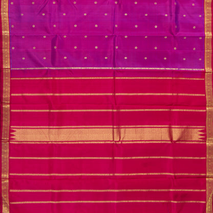 Purple And Red Thirubuvanam Silk Saree For Festive Wear PV ABI 439