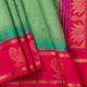 Green And Pink Kanchi Silk Cotton Saree For Festive Wear VP SC 253