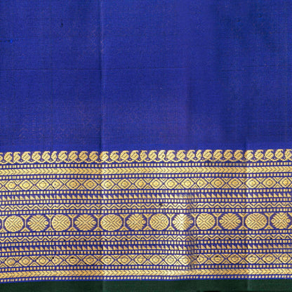 Royal Blue Kanchipuram Silk Saree For Wedding Wear PV ABI 456