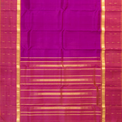 Purple And Pink Kanchipuram Silk Saree For Festive Wear PV ABI 442