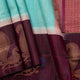 Blue And Wine Kanchi Silk Cotton Saree For Festive Wear VP SC 297