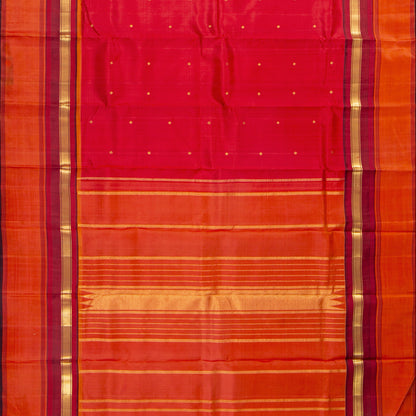 Red And Orange Thirubuvanam Silk Saree For Festive Wear PV ABI 441