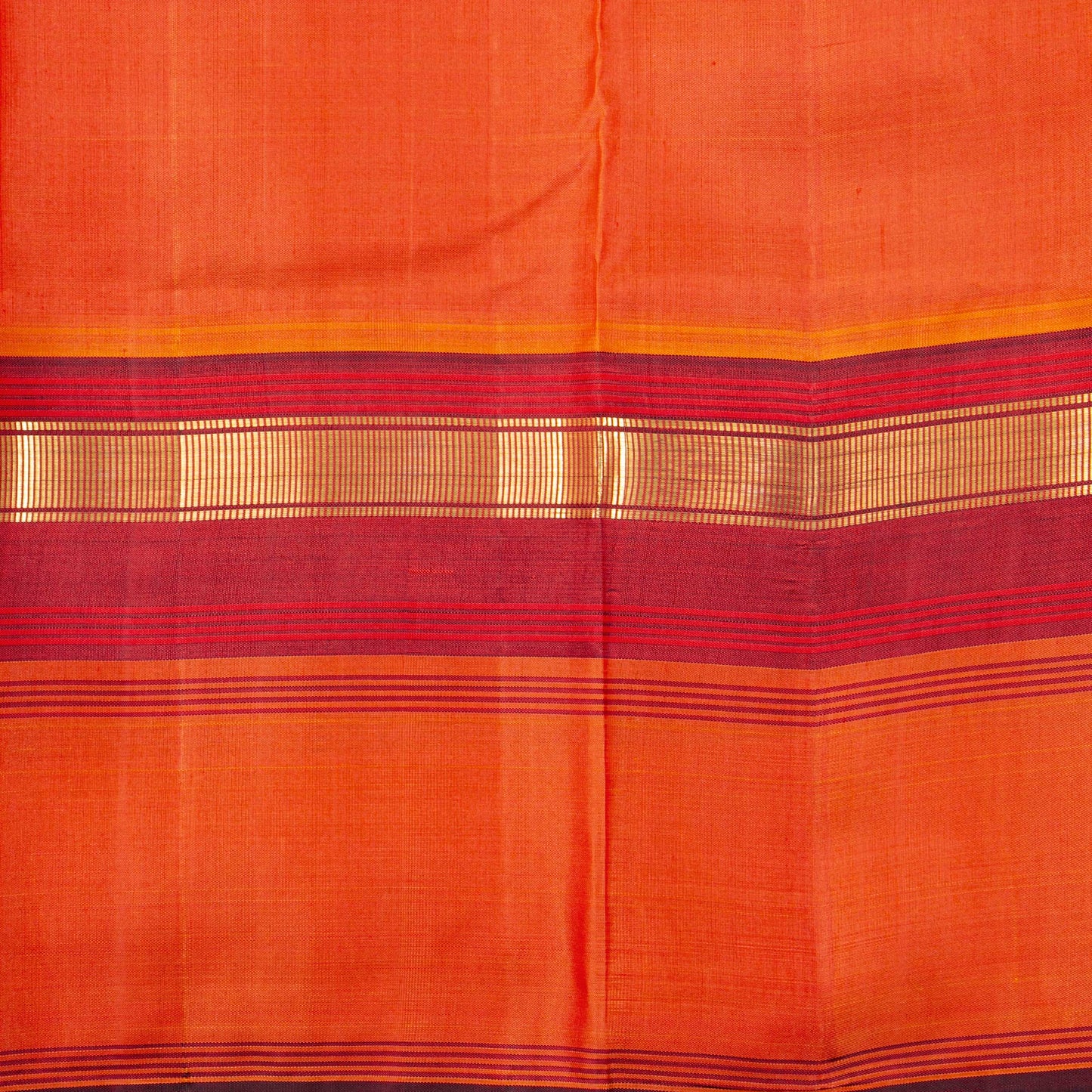 Red And Orange Thirubuvanam Silk Saree For Festive Wear PV ABI 441