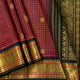 Maroon And Black Kanchi Silk Cotton Saree For Festive Wear VP SC 185