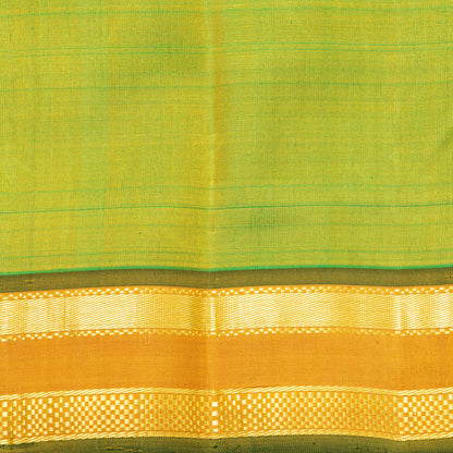 Light Green And Mustard Thirubuvanam Silk Saree For Festive Wear PV ABI 447