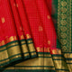 Red And Green Kanchi Silk Cotton Saree For Festive Wear VP SC 186