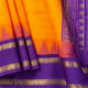 Yellow And Violet Kanchi Silk Cotton Saree For Festive Wear VP SC 181