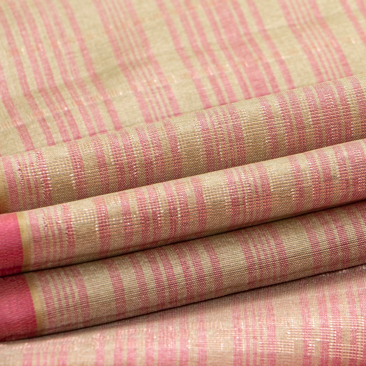 Green And Pink Borderless Kanchipuram Soft Silk Saree For Festive Wear PV RSP 187