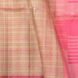 Green And Pink Borderless Kanchipuram Soft Silk Saree For Festive Wear PV RSP 187