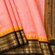 Pink And Brown Kanchi Silk Cotton Saree For Festive Wear VP SC 206