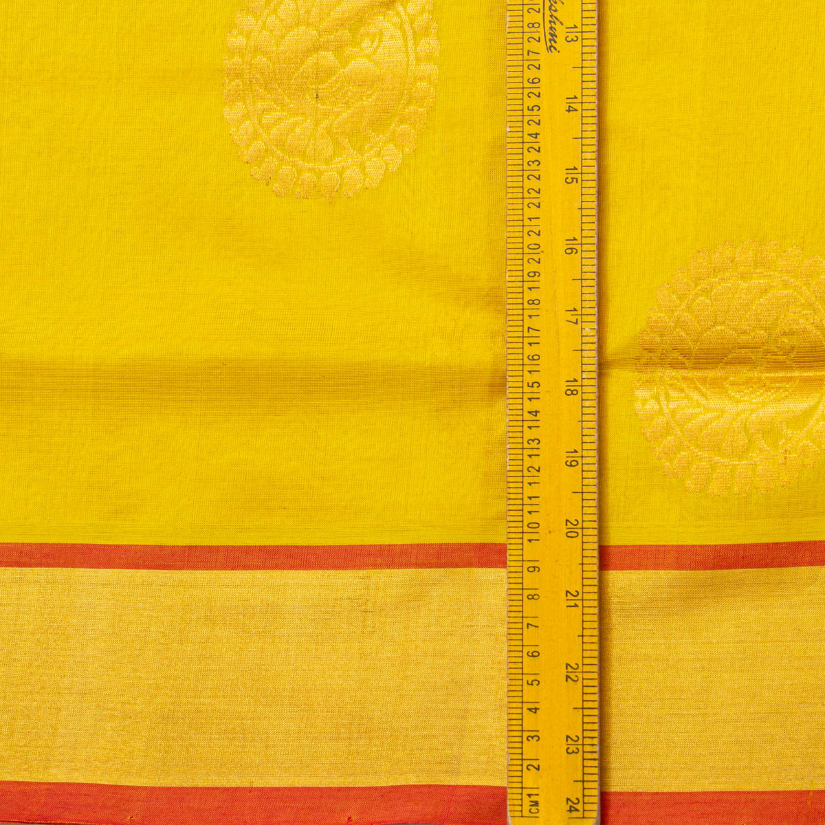 Yellow And Pink Kanchi Silk Cotton Saree For Festive Wear VP SC 261