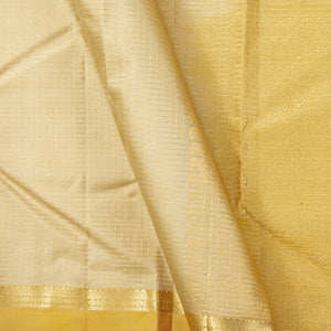 Off White And Beige Kanchipuram Soft Silk Saree For Festive Wear PV RSP 198