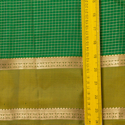 Green And Mustard Kanchipuram Soft Silk Saree For Festive Wear PV RSP 197