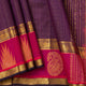 Purple And Pink Kanchi Silk Cotton Saree For Festive Wear VP SC 223