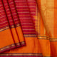 Red And Orange Kanchi Silk Cotton Saree For Festive Wear VP SC 277