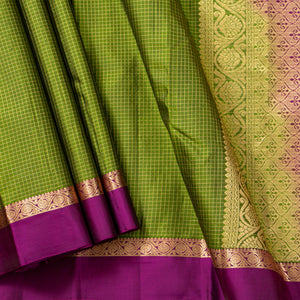 Green And Magenta Kanchipuram Soft Silk Saree For Festive Wear PV RSP 192