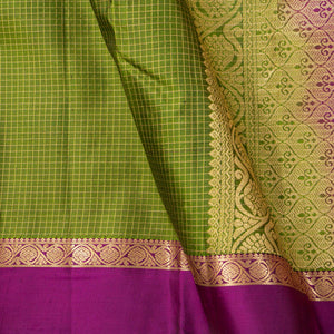 Green And Magenta Kanchipuram Soft Silk Saree For Festive Wear PV RSP 192