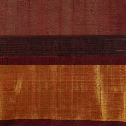 Pista Green And Maroon Kanchi Silk Cotton Saree For Festive Wear VP SC 268