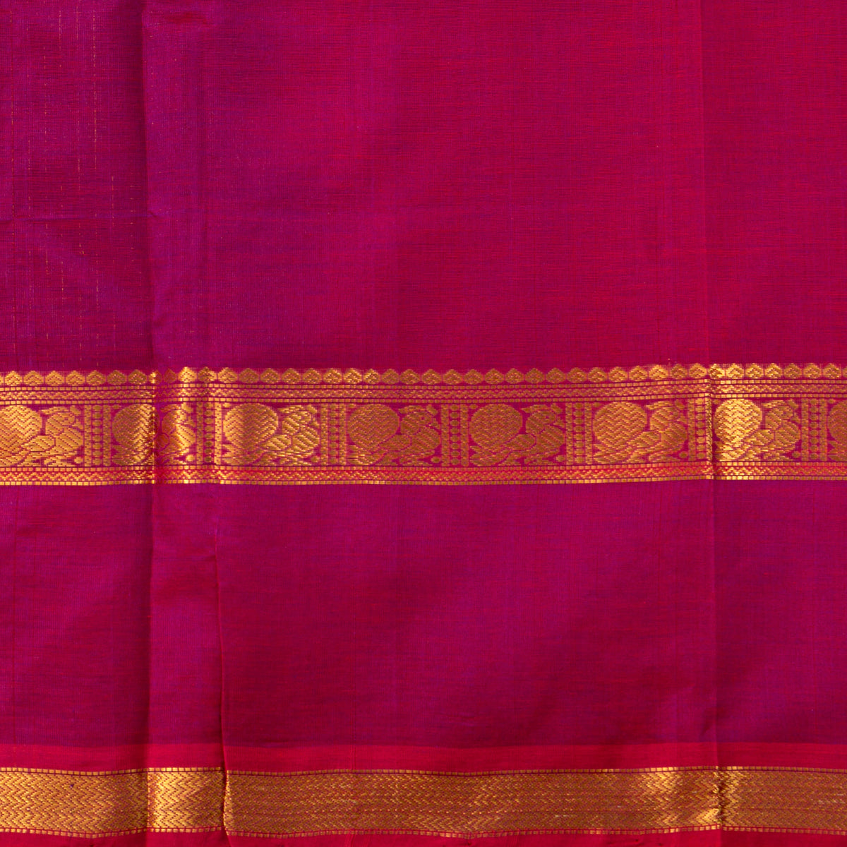 Purple And Pink Kanchi Silk Cotton Saree For Festive Wear VP SC 223