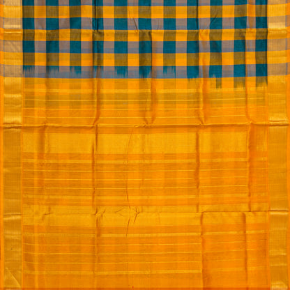 Multi Colour Checks Kanchi Silk Cotton Saree For Festive Wear VP SC 271