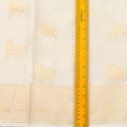 Off White Banarasi Silk Saree PB 308