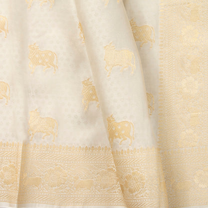 Off White Banarasi Silk Saree PB 308